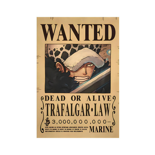 Image of Trafalgar Law Wanted постер