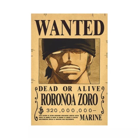 Image of Zoro Wanted постер