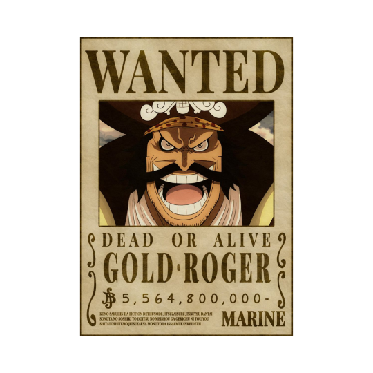 Image of Gol D. Roger Wanted постер