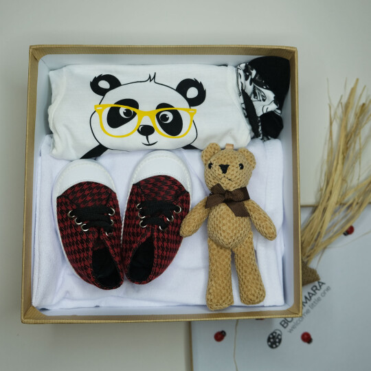 Image of Panda In Red Boots