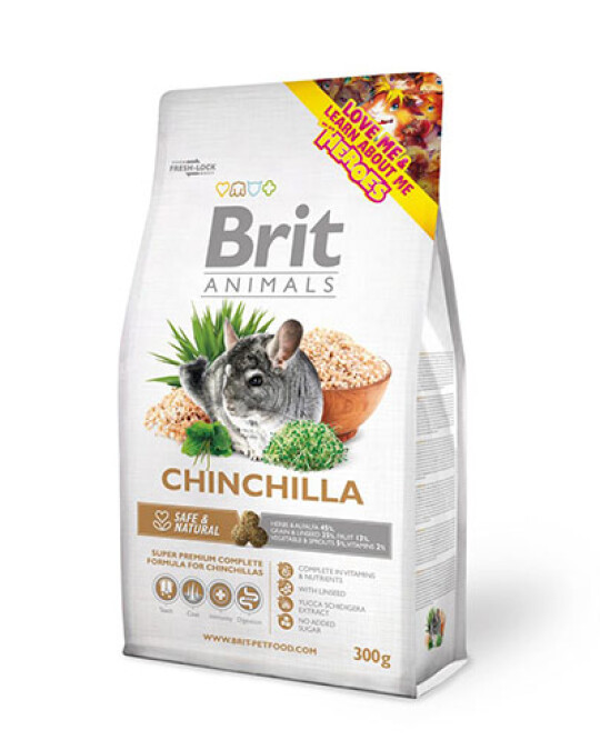 Image of Brit Animals Chinchila Complete – Брит Суперпремиум храна за Чинчила [Вреќа 300гр]