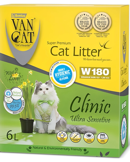 Image of Van Cat Superpremium ULTRA SENSITIVE – Песок за чувствителни мачки без мирис, антибактериски [Кеса 6л]