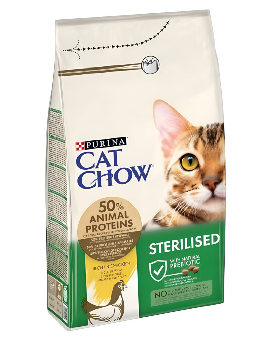 Image of Purina Cat Chow STERILIZED Гранули со Пилешко [Вреќа 15кг]