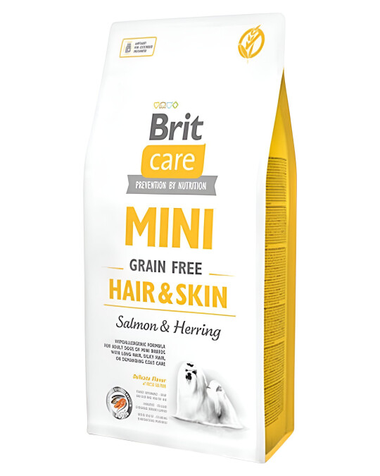 Image of BRIT Care Mini Hair and skin – Храна за мини раст хипоалергена – бели раси [Вреќа 7кг]