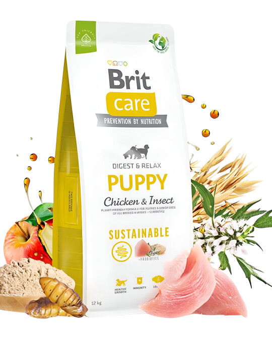 Image of Brit Care Dog Sustainable Puppy – Брит Кер Папи [Вреќа 12кг]