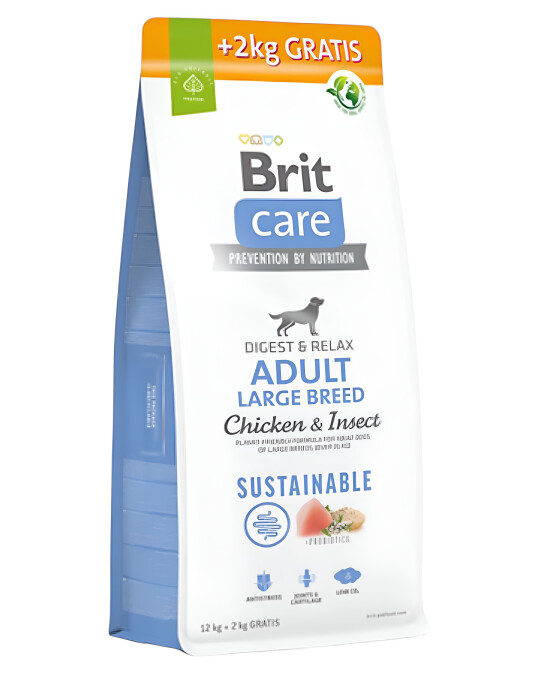 Image of Brit Care Dog Sustainable Large Adult – Брит Кер адулт [Вреќа 12+2кг]