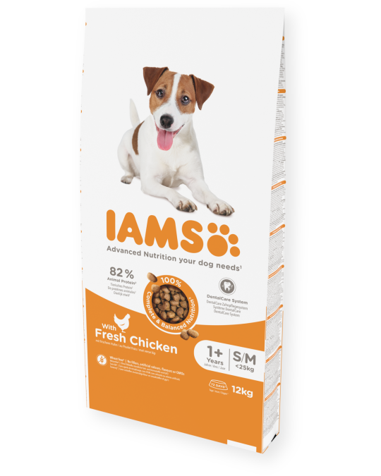 Image of IAMS Adult Small/Medium Breed со свежо пилешко месо [Вреќа 12кг]