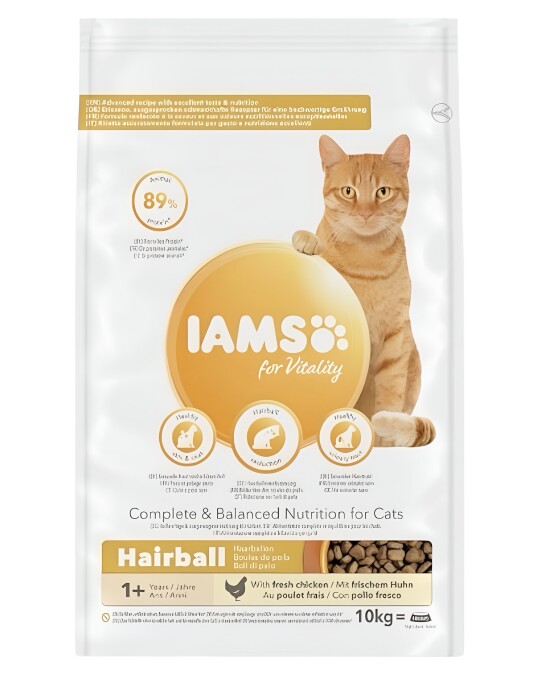 Image of IAMS Adult Hairball Chicken Гранули со Пилешко [Вреќа 10кг]