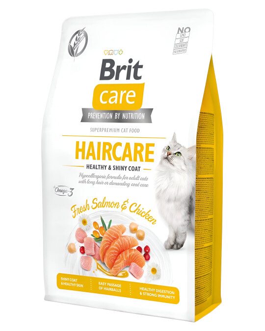 Image of Brit Care Haircare Heаlthy & Shiny coat Гранули со Лосос и Пилешко [Вреќа 7кг]