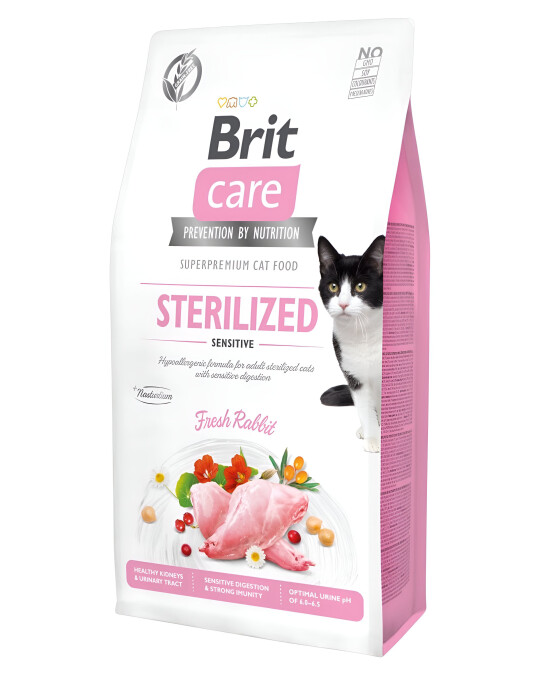 Image of Brit Care Sterilized Sensitive Гранули со Зајачко и Зеленчук [Вреќа 7кг]