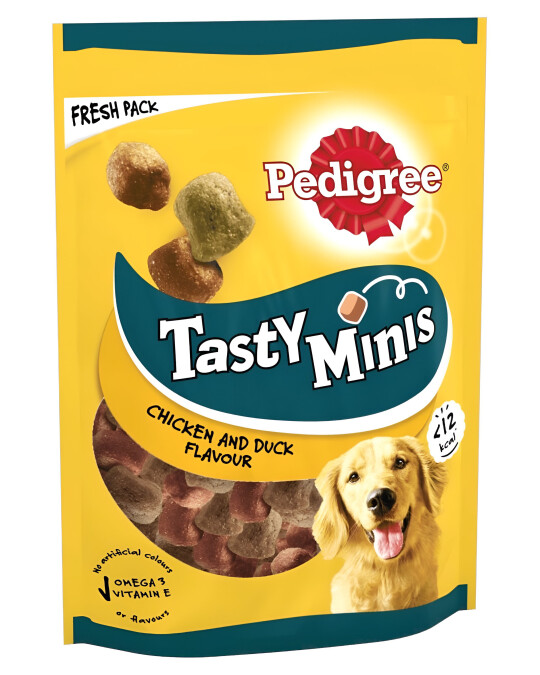 Image of Pedigree Tasty Minis Cubes Крекери со вкус на Пилешко и патка [Кесичка 130гр]