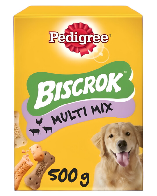 Image of Pedigree Biscrok Multimix Бисквити со вкус на Говедско, Пилешко, Јагнешко [Кутија 500гр]