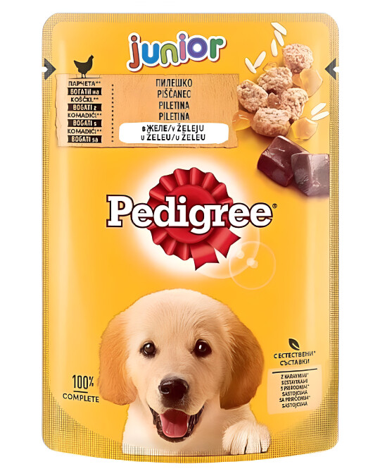 Image of Pedigree Junior Парчиња со Пилешко во желе [Кесичка 100гр]