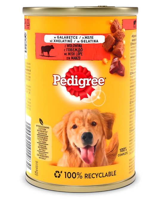 Image of Pedigree ADULT Парчиња со Говедско во желе [Конзерва 400гр]