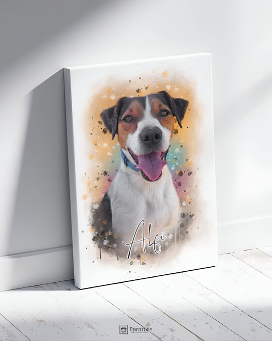 Image of Watercolor - Персонализиран портрет на канвас