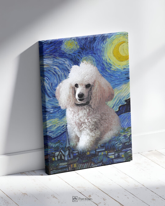 Image of Starry Paws Portrait - Персонализиран портрет на канвас