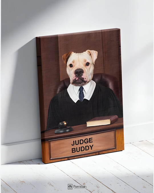 Image of Court Canine - Персонализиран портрет на канвас