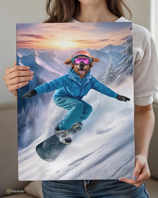 Image of Snowboard Champ - Персонализиран портрет на канвас