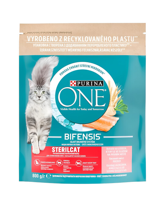 Image of Purina One Sterilized Парчиња со Говедско во сос [Кесичка 800гр]