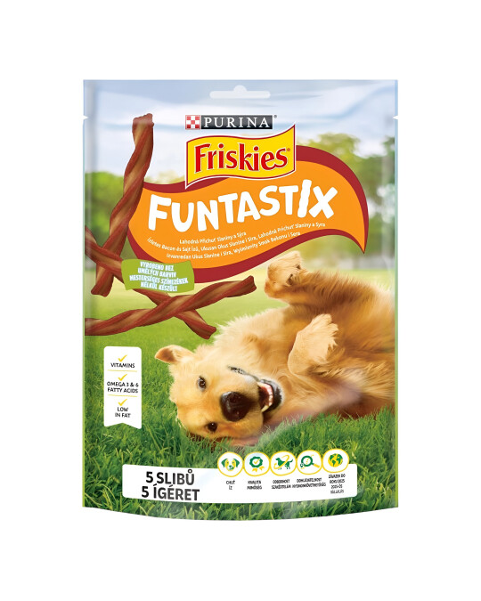 Image of Friskies Funtastix Стапчиња со вкус на Сланина и Кашкавал [Кесичка 175гр]