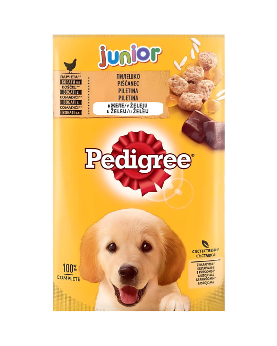 Image of Pedigree Junior Парчиња со Пилешко во желе [Кесичка 100гр]