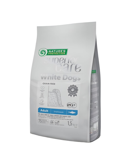 Image of NP Superior Care White Dogs Grain Free With Herring Adult Small Breed [Вреќа 1,5кг]