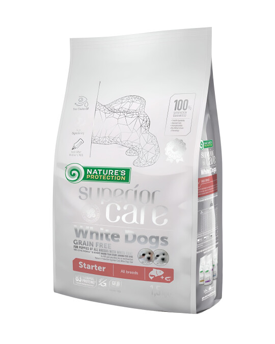 Image of NP Superior Care White Dogs Grain Free Salmon Starter [Вреќа 1,5кг]