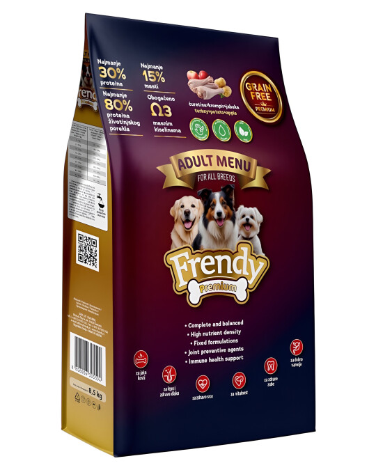 Image of Frendy Premium Grain Free Adult Menu [Вреќа 8.5кг]