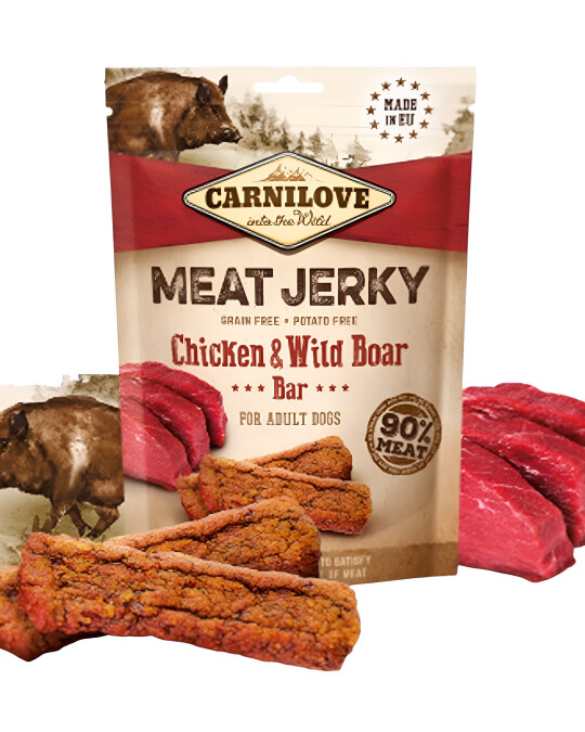Image of Carnilove Meat Jerky Bar – Дива свиња и пилешко [Кесичка 100гр]