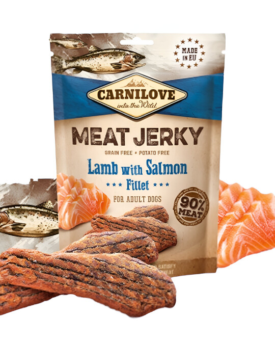 Image of Carnilove Meat Jerky – Јагнешко и лосос [Кесичка 100гр]