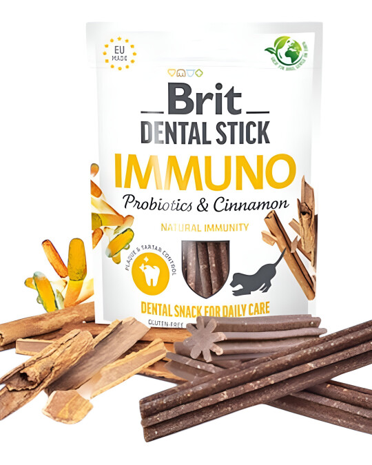 Image of Brit Dental Stick – со Пробиотици и Цимет (7 парчиња)