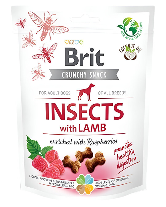 Image of Brit Care Crunchy Cracker Insects with Lamb & Raspberries [Кесичка 200гр]