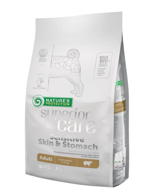 Image of NP Superior Care Sensitive Skin and Stomach with Lamb For Adult small dogs [Вреќа 1,5кг]