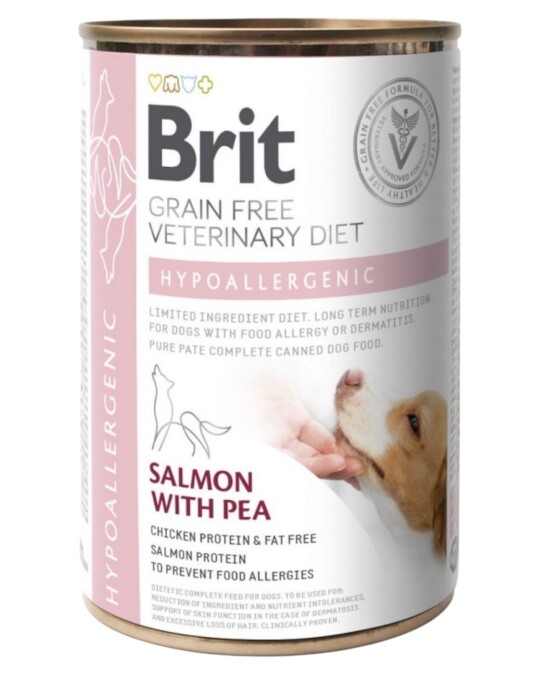Image of Brit Grain-Free Veterinary Diet Dog Hypoallergenic – Конзерва за кучиња со алергии  [Конзерва 400гр]