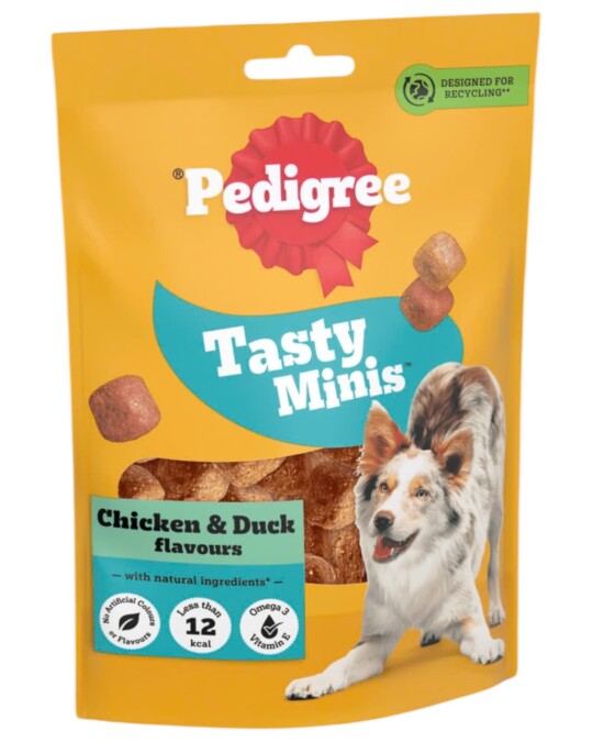 Image of Pedigree Tasty Minis Cubes Крекери со вкус на Пилешко и патка [Кесичка 130гр]