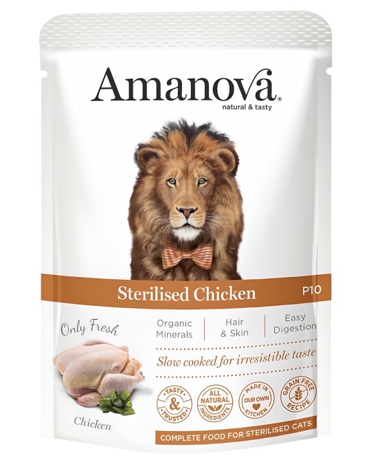 Image of Amanova Sterilised Cat – Exquisite Chicken [Кесички 12x85гр]