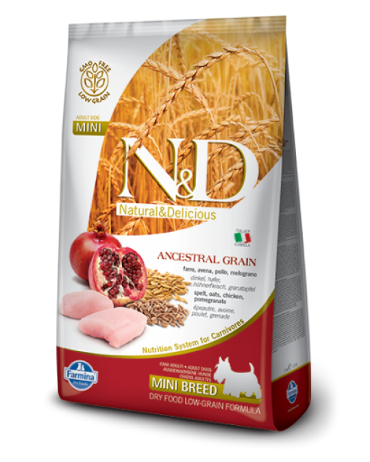 Image of N&D Low Ancestral Grain Dog Chicken & Pomegranate Adult Mini