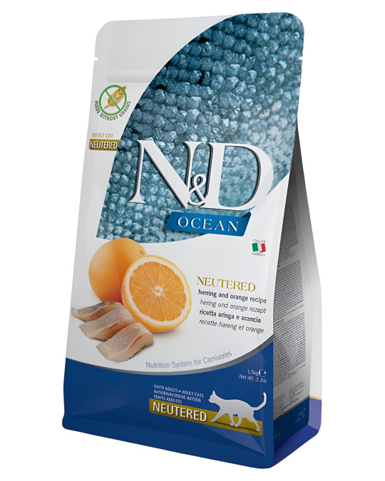 Image of N&D Neutered, Herring & Orange Adult [Вреќа 5кг]