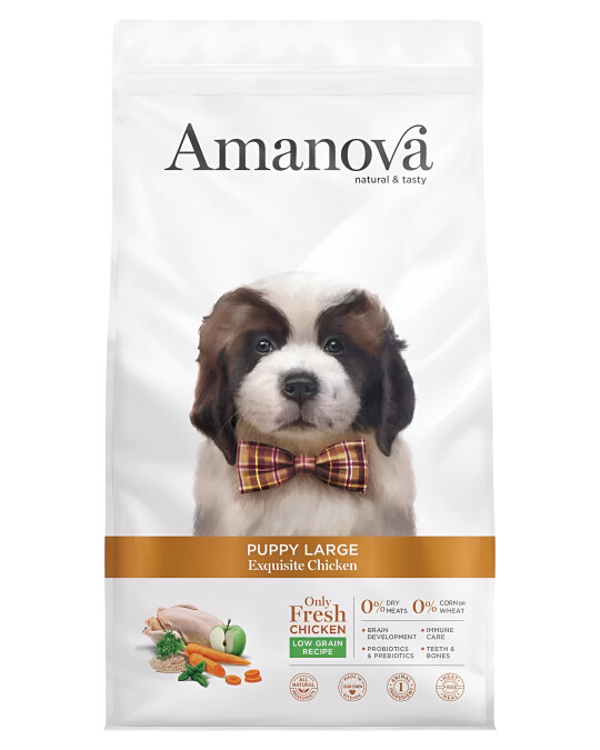 Image of Amanova Puppy Large – Exquisite Chicken [Вреќа 12кг]