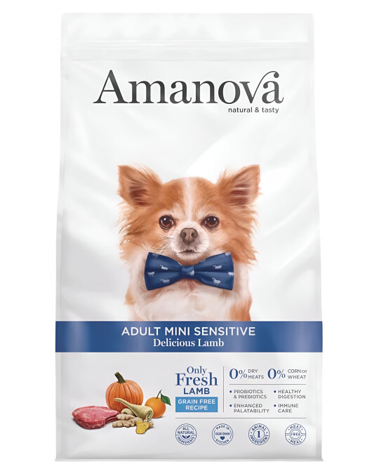 Image of Amanova Adult Mini Sensitive – Delicious Lamb [Вреќа 7кг]
