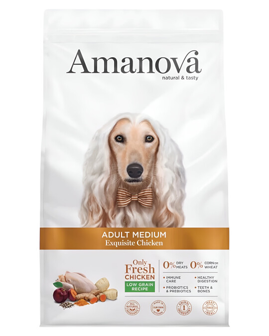 Image of Amanova Adult Medium – Exquisite Chicken [Вреќа 12кг]