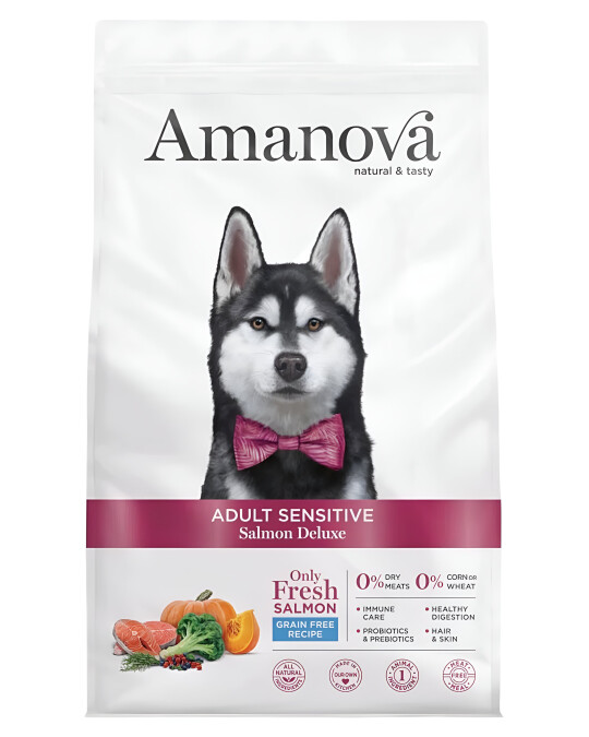 Image of Amanova Adult Sensitive – Salmon Deluxe [Вреќа 10кг]
