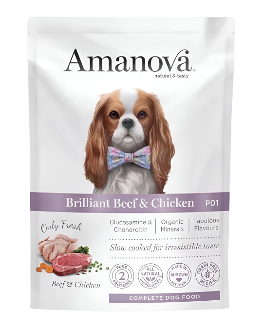 Image of Amanova Pouch Adult Brilliant Beef & Chicken [Кесички 12x100гр]