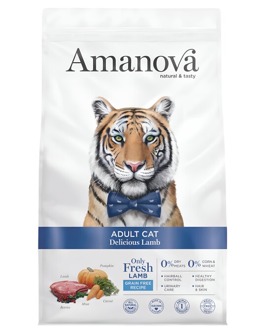 Image of Amanova Adult Cat – Delicious Lamb [Вреќа 4кг]