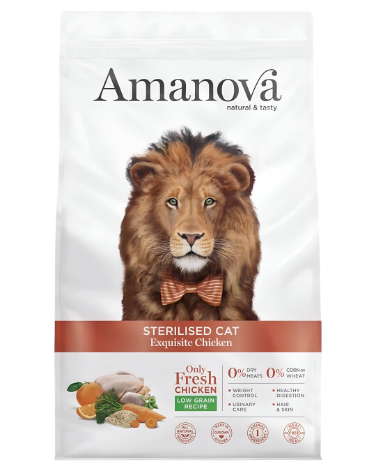 Image of Amanova Sterilised Cat – Exquisite Chicken [Вреќа 6кг]