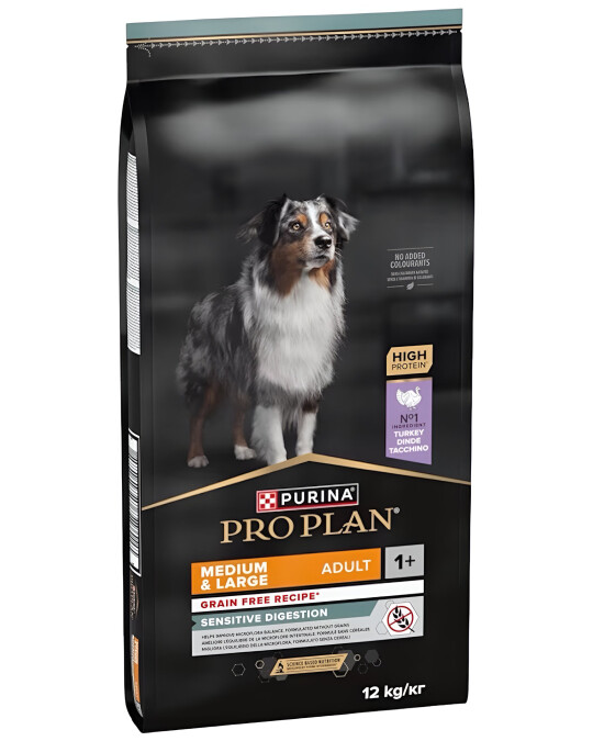 Image of Purina Pro Plan Medium ADULT Sensitive Digestion (Grain Free) Крекери со Мисирка [Вреќа 12кг]