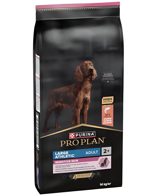 Image of Purina Pro Plan Large Atletic ADULT Sensitive Skin Крекери со Лосос [Вреќа 14кг]