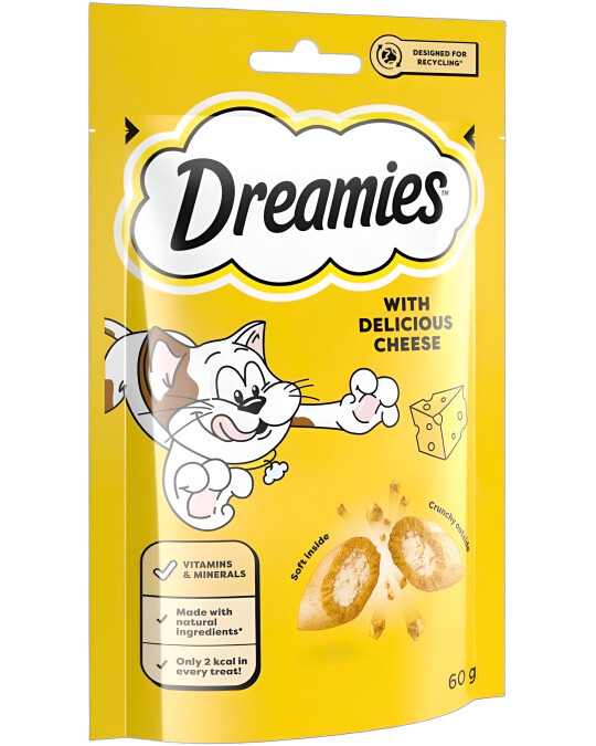 Image of Dreamies Favourites Награди за мачки со вкус на Сирење [Кесичка 60гр]