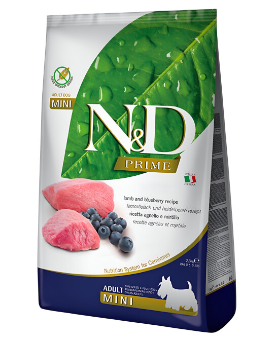 Image of N&D Prime Dog Adult Mini Јагнешко и Боровинки [Вреќа 7кг]