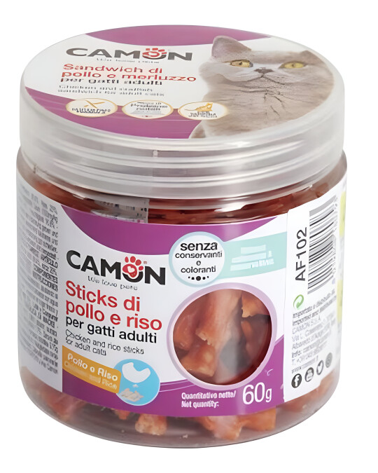 Image of Camon Cat Snack – Пилешко и Ориз Стапчиња [Кутија 60гр]